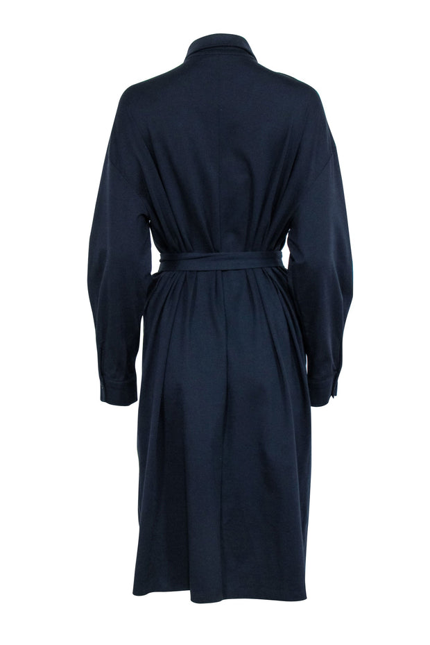 Current Boutique-Weekend Max Mara - Navy Long Sleeve Shirt Dress Sz L