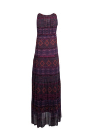 Current Boutique-Weston - Purple, Pink, & Green Boho Print Maxi Dress Sz S