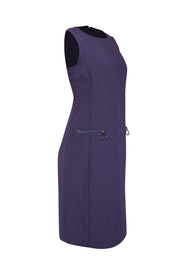 Current Boutique-Worth - Dark Purple Wool Sleeveless Dress Sz 10