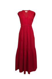 Current Boutique-Xirena - Red Cotton Gauze Maxi Dress Sz M