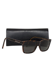 Current Boutique-Yves Saint Laurent - Brown Tortoise Square Sunglasses