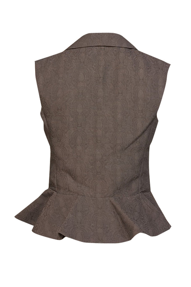 Current Boutique-Yves Saint Laurent - Grey Jacquard Suit Vest Sz 6