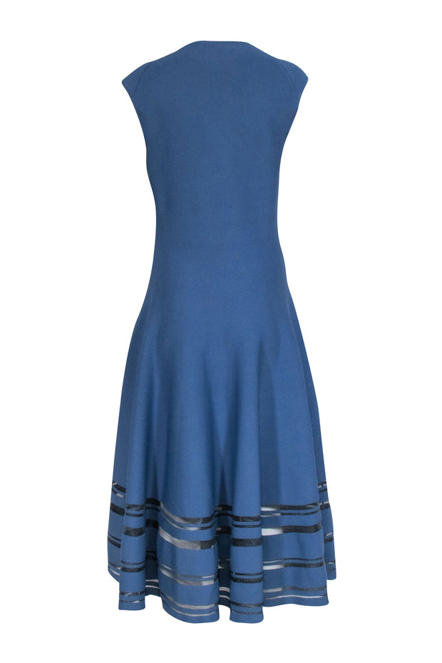 Current Boutique-Zac Posen - Blue Knit Sleeveless Maxi Dress Sz L