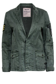 Current Boutique-Zadig & Voltaire - Army Green Utility Blazer Sz M