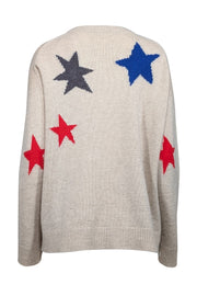 Current Boutique-Zadig & Voltaire - Beige Cashmere Sweater w/ Star Pattern Sz M