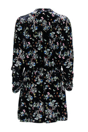 Current Boutique-Zadig & Voltaire - Black Butterfly Print Velvet Long Sleeve Dress Sz S