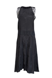 Current Boutique-Zadig & Voltaire - Black Lace Trim Drop Waist Dress Sz L