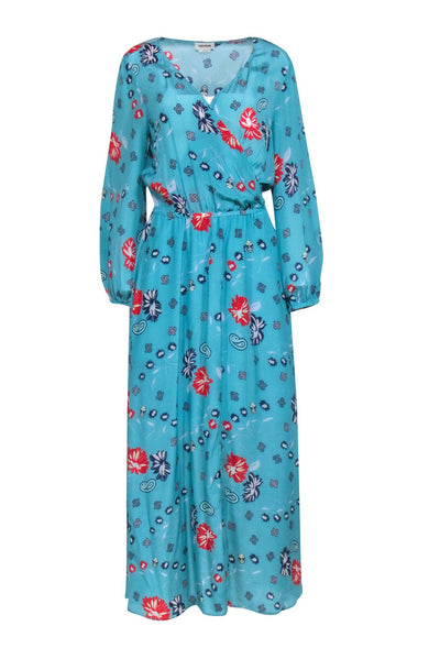 Current Boutique-Zadig & Voltaire - Blue & Multi Color Floral Print Maxi Dress Sz M