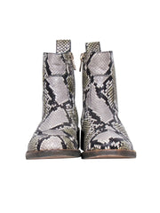 Current Boutique-Zadig & Voltaire - Grey & Black Reptile Print Short Boots Sz 8