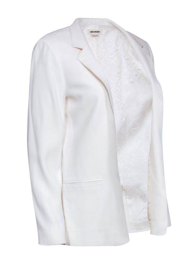 Current Boutique-Zadig & Voltaire - Ivory Open Front Blazer Sz S