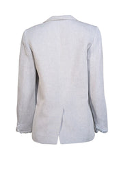 Current Boutique-Zadig & Voltaire - Light Blue Cotton & Linen Blend Open Front Blazer Sz XS