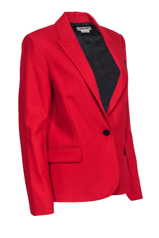 Current Boutique-Zadig & Voltaire - Red "Amour" Rhinestone Blazer Sz 2