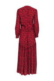 Current Boutique-Zadig & Voltaire - Red & Black Floral Print Front Slit "Rabella" Maxi Dress Sz M