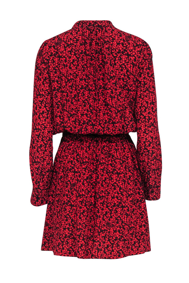 Current Boutique-Zadig & Voltaire - Red & Black Floral Print "Rinka" Mini Dres Sz S