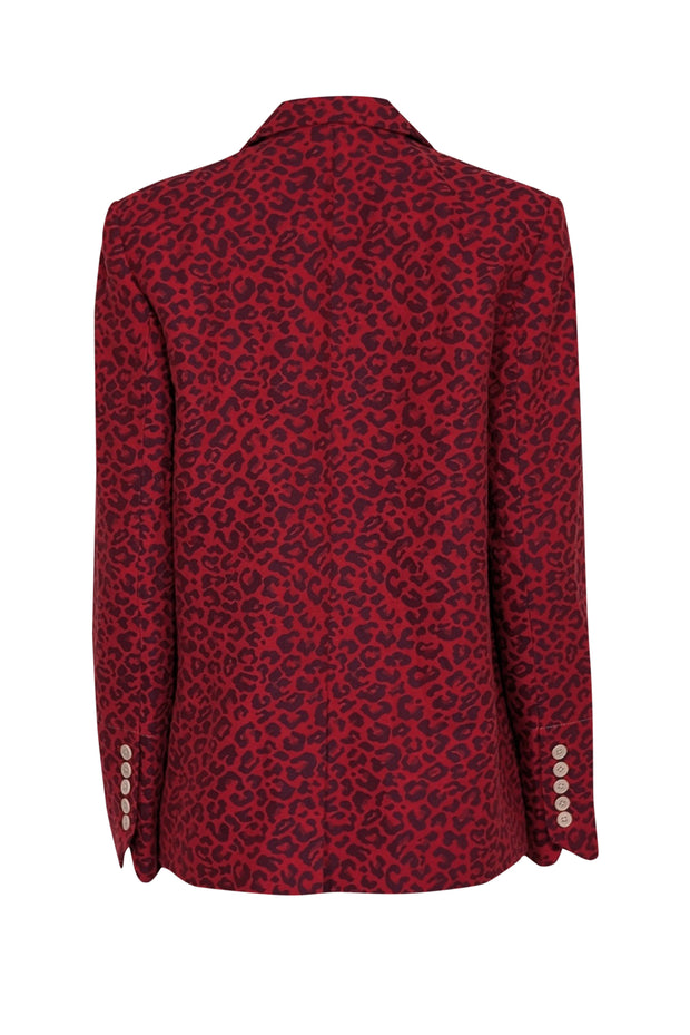 Current Boutique-Zadig & Voltaire - Red Leopard Print Blazer Sz L