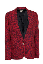 Current Boutique-Zadig & Voltaire - Red Leopard Print Blazer Sz L