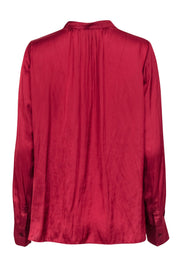 Current Boutique-Zadig & Voltaire - Wine Red Satin Blouse Sz L