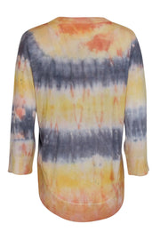 Current Boutique-Zadig & Voltaire - Yellow & Blue Tie Dye Knit Shirt Sz M