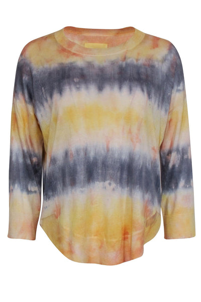 Current Boutique-Zadig & Voltaire - Yellow & Blue Tie Dye Knit Shirt Sz M