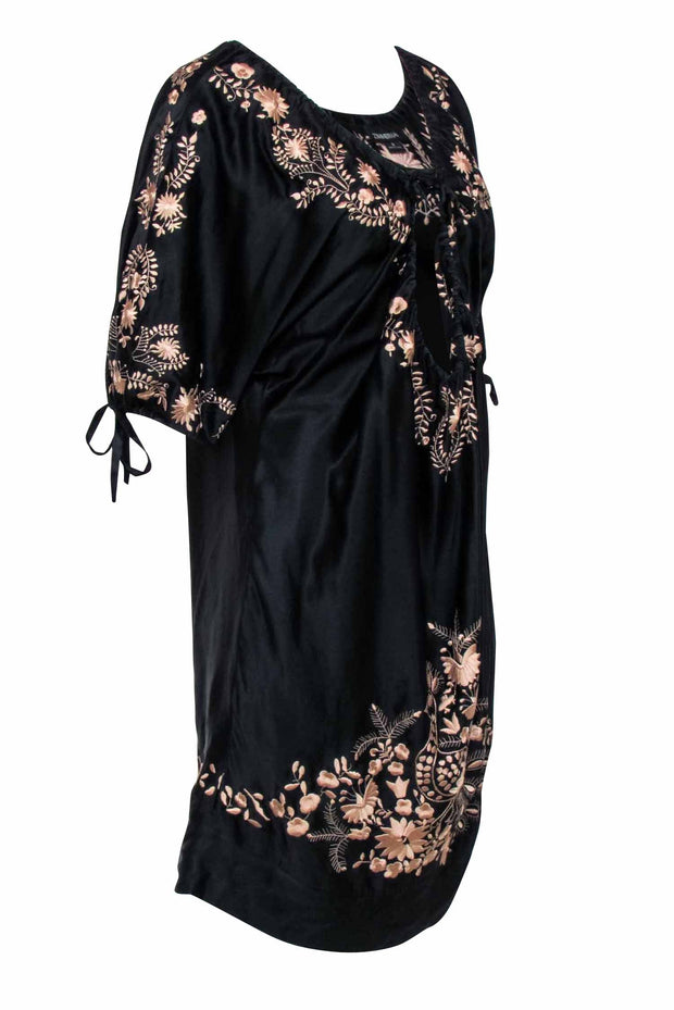 Current Boutique-Zimmermann - Black Embroidered Oversized Shift Dress Sz 10