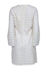 Current Boutique-Zimmermann - Cream Circle Lace Shift Dress w/ Bell Sleeves Sz 1