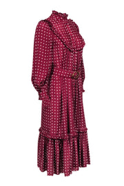 Current Boutique-Zimmermann - Red & White Polka Dot Long Sleeve Dress Sz 6