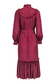 Current Boutique-Zimmermann - Red & White Polka Dot Long Sleeve Dress Sz 6