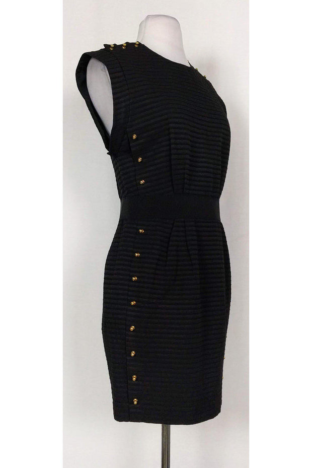 Current Boutique-3.1 Phillip Lim - Black Ribbed Studded Dress Sz 8