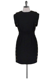 Current Boutique-3.1 Phillip Lim - Black Ribbed Studded Dress Sz 8