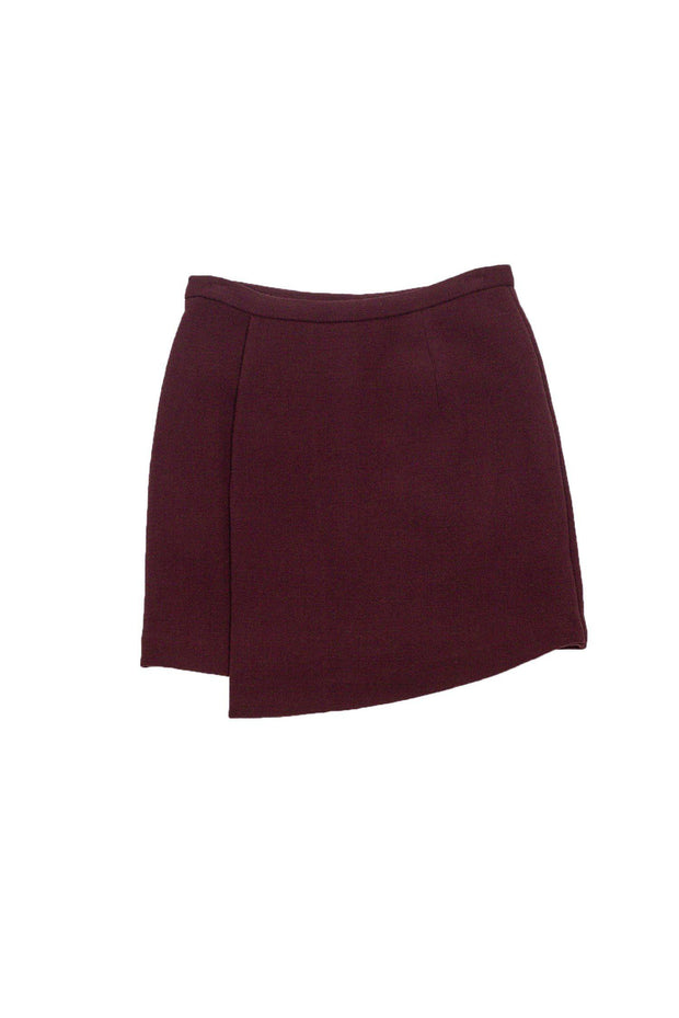 Current Boutique-3.1 Phillip Lim - Maroon Wool & Silk Miniskirt Sz 2