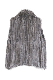 Current Boutique-525 America - Grey Rabbit Fur Vest Sz S