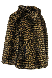 Current Boutique-7 For All Mankind - Cheetah Print Faux Fur Jacket Sz M