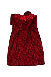 Current Boutique-ABS Collection - Red Rose Strapless Dress Sz 4