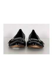 Current Boutique-AGL - Black Leather Cap Toe Flats Sz 8.5