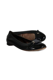 Current Boutique-AGL - Black Leather Cap Toe Flats Sz 8.5