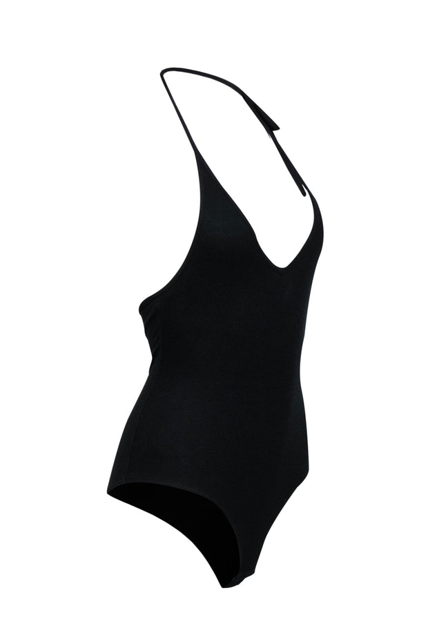 Current Boutique-ATM - Black Ribbed Halter Bodysuit Sz S