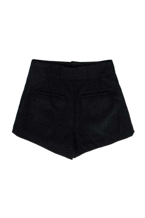 Current Boutique-A.L.C. - Black Pleated High Waisted Shorts Sz 2