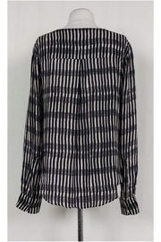 Current Boutique-A.L.C. - Navy & White Striped Silk Top Sz L