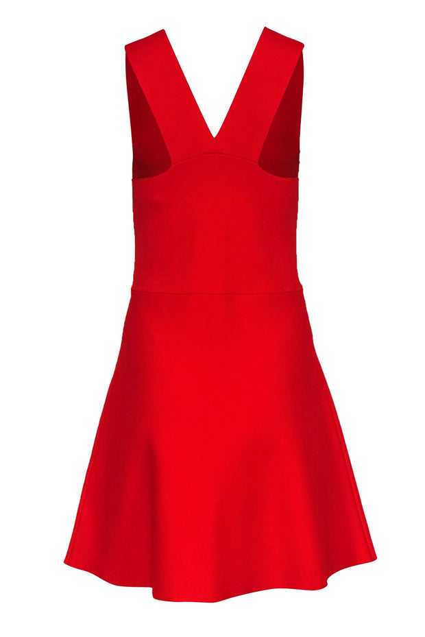 Current Boutique-A.L.C. - Tomato Red Sleeveless Bandage Fit & Flare Dress Sz L
