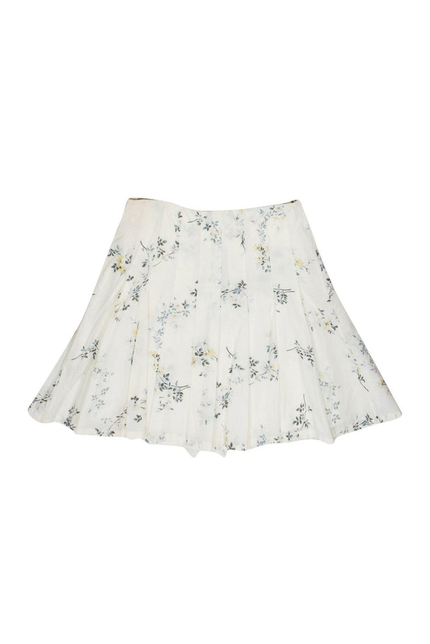 Current Boutique-A.P.C. - Cream Floral Print Flared Skirt Sz 6