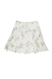 Current Boutique-A.P.C. - Cream Floral Print Flared Skirt Sz 6