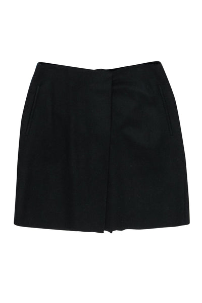 Current Boutique-Acne Studios - Black Draped Wool Blend A-Line Skirt Sz 6