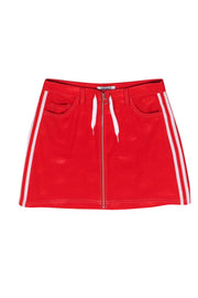 Current Boutique-Adidas x Fiorucci - Red Angel Baby Jacquard Miniskirt w/ Embroidered Back Logos Sz M