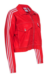 Current Boutique-Adidas x Fiorucci - Red Angel Baby Jacquard Track Jacket w/ Embroidered Back Graphic Sz M