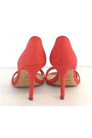 Current Boutique-Aerin - Coral Snakeskin Strappy Heels Sz 7