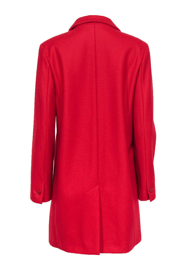 Current Boutique-Agnes B. - Red Wool Blend Longline Coat Sz M