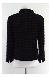 Current Boutique-Akris - Brown & Black Checkered Wool Jacket Sz 10