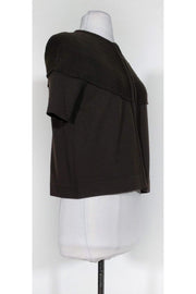 Current Boutique-Akris - Brown Cropped Cardigan Sz 8