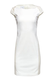 Current Boutique-Akris - Cream Bodycon Dress w/ Mesh Paneling Sz 6