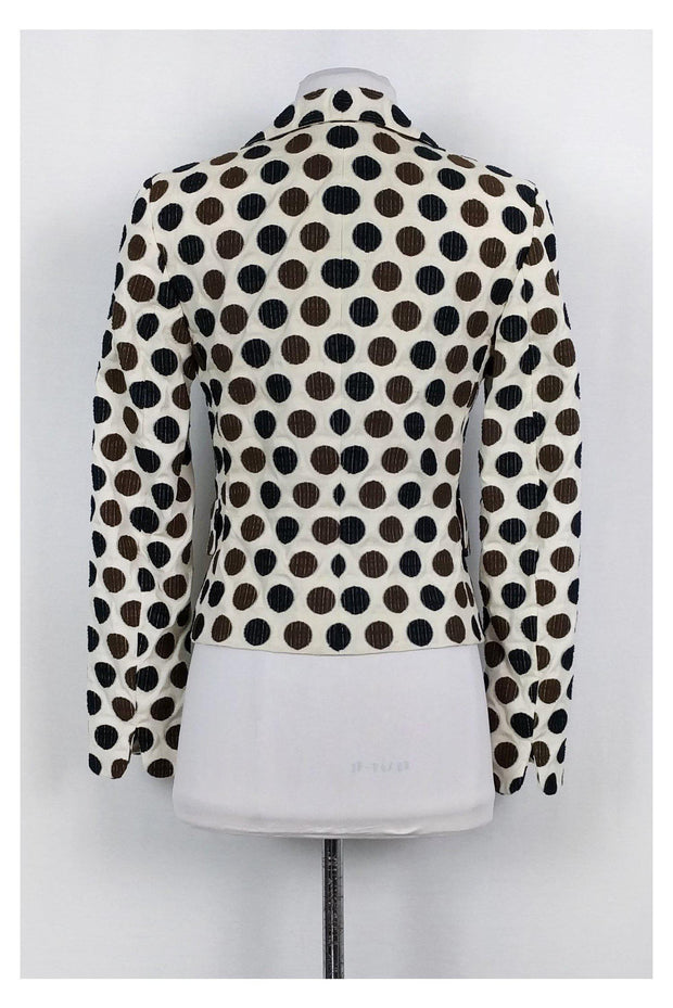 Current Boutique-Akris - Cream Polka Dot Jacket Sz 4